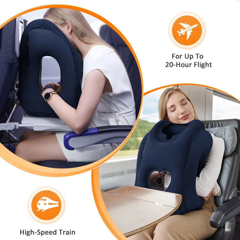 Inflatable Travel Pillow Airplane Neck Pillow