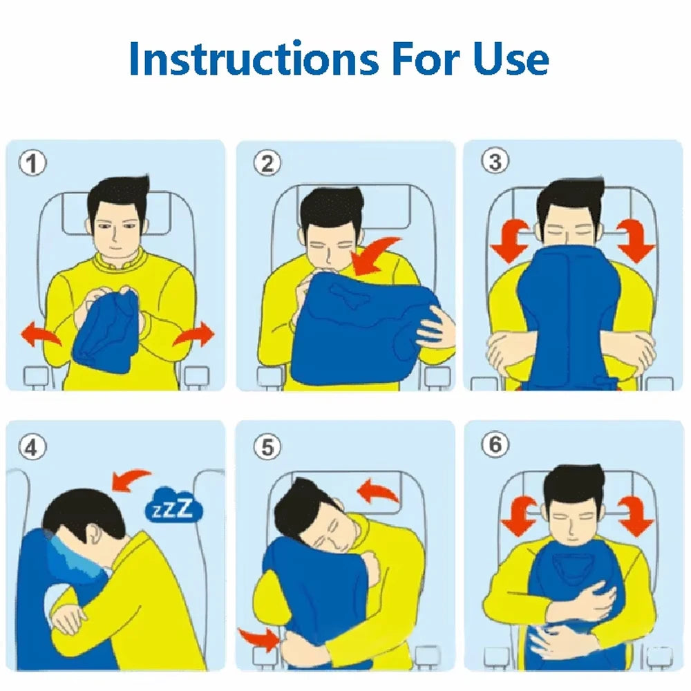 Inflatable Travel Pillow & Office Nap Pillow