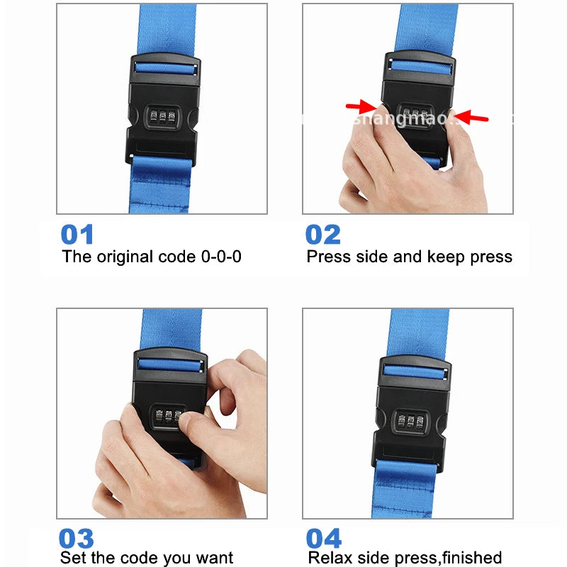 Anti-Theft Luggage Buckle Cross Strap